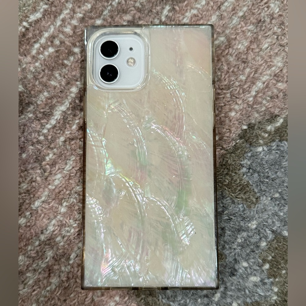 Flaunt Mother of Pearl square iPhone 12 case